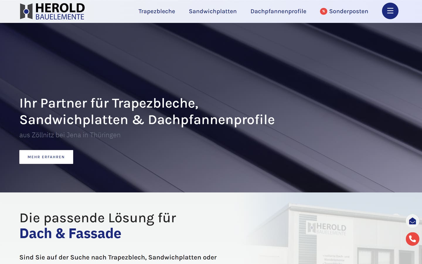 Herold Bauelemente, Bauelemente in Zöllnitz bei Jena
